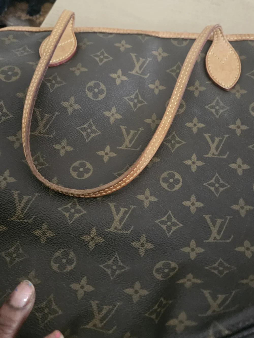 Louis Vuitton Monogram Canvas Tote - Brown with Tan Trim